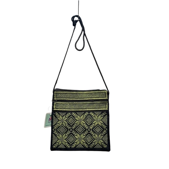 Tatreez Handmade Crossbody & Wallet Pouch Embroidered Cross Stitched Palestinian - Picture 8 of 16